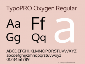 TypoPRO Oxygen Regular Version 1.000图片样张