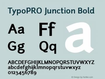 TypoPRO Junction Bold Version 001.001 Font Sample