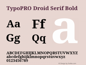 TypoPRO Droid Serif Bold Version 1.03图片样张