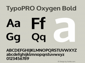 TypoPRO Oxygen Bold Version 1.000图片样张