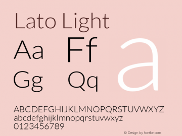 Lato Light Version 1.104; Western+Polish opensource图片样张