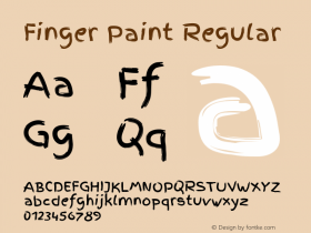 Finger Paint Regular Version 1.001 Font Sample