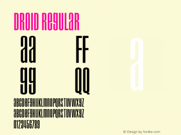 Droid Regular OTF 3.000;PS 001.001;Core 1.0.29图片样张