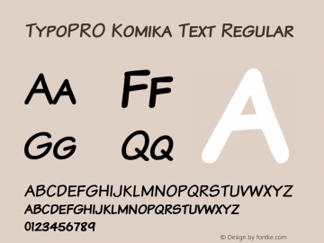 TypoPRO Komika Text Regular 2.0图片样张
