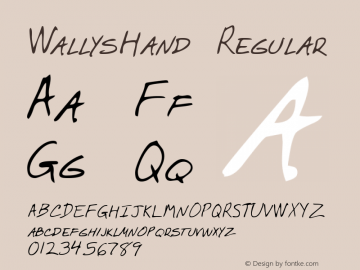 WallysHand Regular Copyright (c)1996 Expert Software, Inc.图片样张