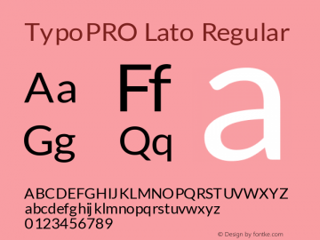 TypoPRO Lato Regular Version 1.105; Western+Polish opensource图片样张