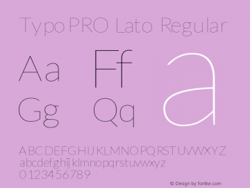 TypoPRO Lato Regular Version 1.105; Western+Polish opensource图片样张