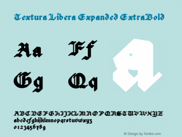 Textura Libera Expanded ExtraBold Version 0.2.2 Font Sample