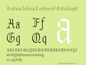 Textura Libera Condensed ExtraLight Version 0.2.2图片样张