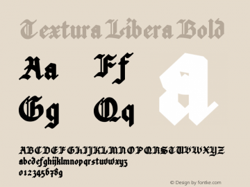 Textura Libera Bold Version 0.2.2 Font Sample