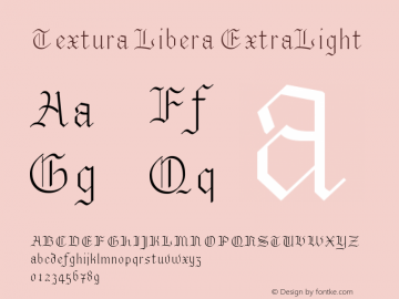 Textura Libera ExtraLight Version 0.2.2图片样张