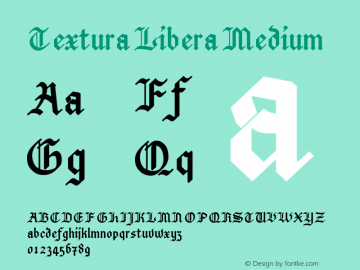 Textura Libera Medium Version 0.2.2 Font Sample