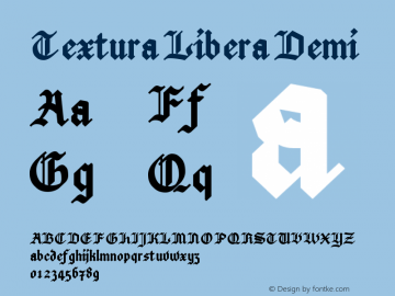 Textura Libera Demi Version 0.2.2 Font Sample