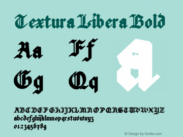 Textura Libera Bold Version 0.2.2 Font Sample