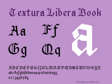 Textura Libera Book Version 0.2.2 Font Sample