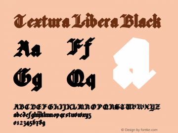 Textura Libera Black Version 0.2.2 Font Sample