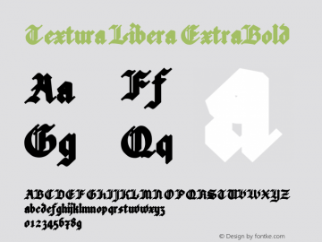 Textura Libera ExtraBold Version 0.2.2 Font Sample