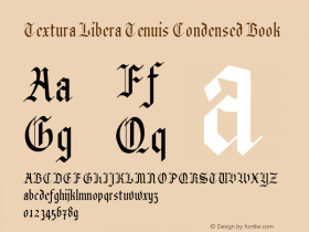 Textura Libera Tenuis Condensed Book Version 0.2.2图片样张