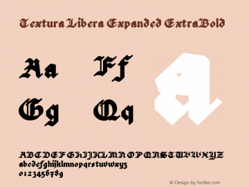 Textura Libera Expanded ExtraBold Version 0.2.2图片样张