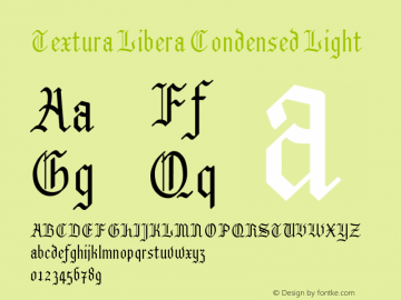 Textura Libera Condensed Light Version 0.2.2图片样张