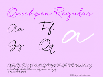 Quickpen Regular Version 1.000图片样张