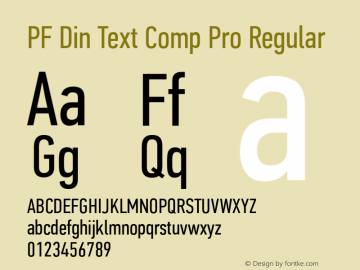 PF Din Text Comp Pro Regular Version 2.006图片样张