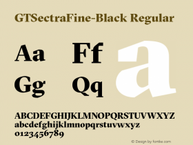 GTSectraFine-Black Regular Version 1.000 Font Sample