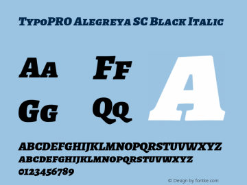 TypoPRO Alegreya SC Black Italic Version 1.003图片样张