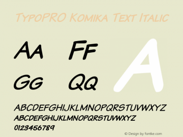 TypoPRO Komika Text Italic 2.0图片样张
