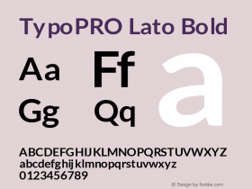 TypoPRO Lato Bold Version 1.105; Western+Polish opensource Font Sample