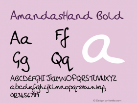 AmandasHand Bold WSI: 1/10/98 Font Sample