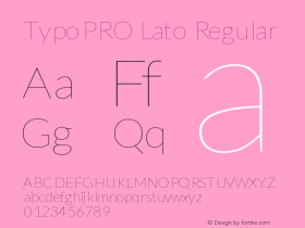 TypoPRO Lato Regular Version 1.105; Western+Polish opensource Font Sample