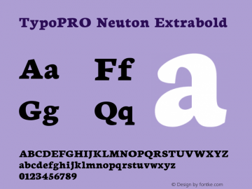 TypoPRO Neuton Extrabold Version 1.43图片样张
