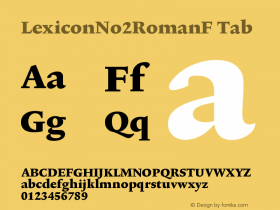 LexiconNo2RomanF Tab Version 001.000图片样张