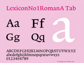 LexiconNo1RomanA Tab Version 001.000图片样张