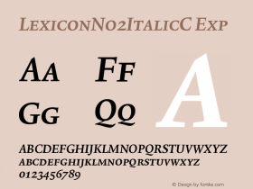 LexiconNo2ItalicC Exp Version 001.000图片样张