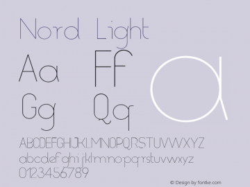 Nord Light Version 1.000 Font Sample