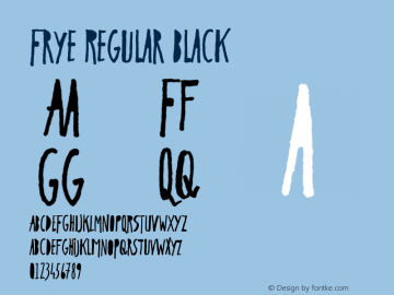 Frye Regular Black Version 1.001 Font Sample