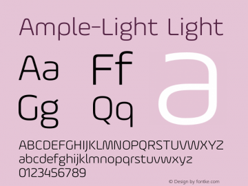 Ample-Light Light 001.001 Font Sample