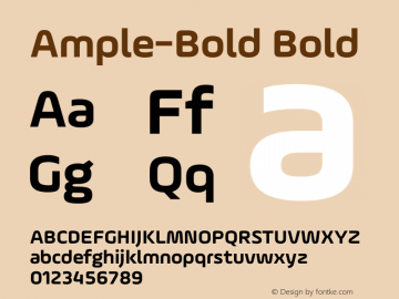 Ample-Bold Bold 001.001 Font Sample