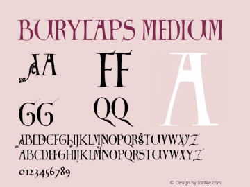BuryCaps Medium Version 001.000  Font Sample