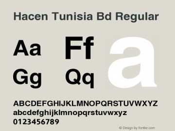 Hacen Tunisia Bd Regular Version 2.00 April 22, 2014 Font Sample