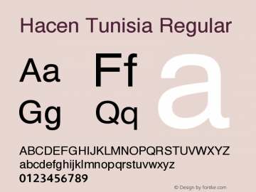 Hacen Tunisia Regular Version 2.00 April 22, 2014 Font Sample