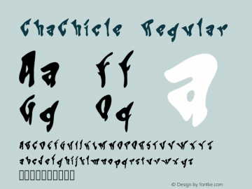 ChaChicle Regular Version   Font Sample