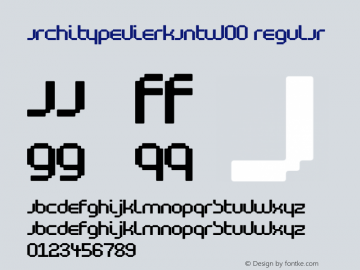 ArchitypeVierkantW00 Regular Version 1.1 Font Sample