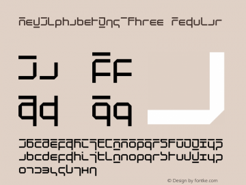 NewAlphabetW95-Three Regular Version 1.1 Font Sample