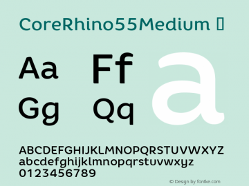 CoreRhino55Medium ☞ Version 1.000;com.myfonts.s-core.core-rhino.medium.wfkit2.4bN7 Font Sample