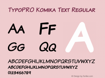 TypoPRO Komika Text Regular 2.0图片样张