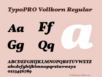 TypoPRO Vollkorn Regular Version 2.001图片样张