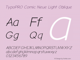 TypoPRO Comic Neue Light Oblique Version 1.000图片样张